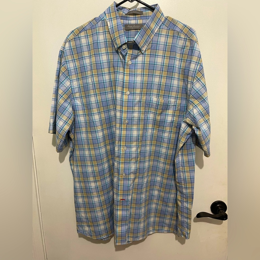 Daniel Cremieux Blue and Yellow Casual Button Down Shirt